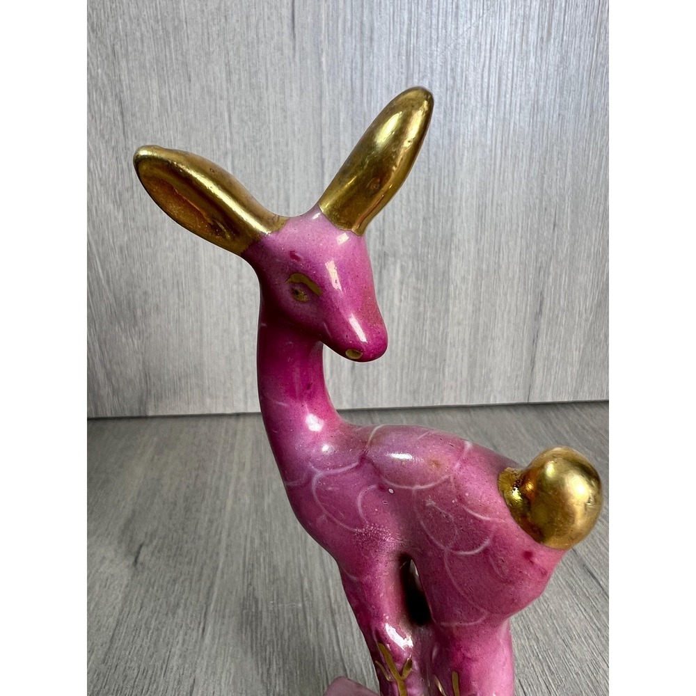 Vintage 40s Art Deco Deer Figurine Collectible Home Decor Cottagecore - Picture 6 of 8